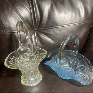 A Tisket a tasket 2 beautiful cut glass baskets